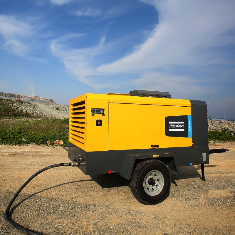Дизельный компрессор Atlas Copco XAHS 400 PACE 12 на шасси