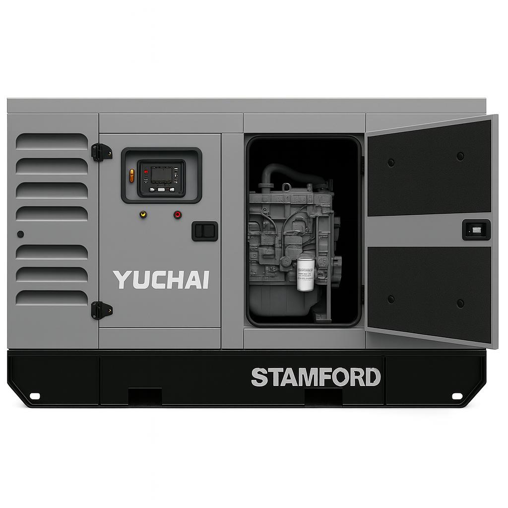Дизельный генератор Yuchai GMP AY55 в кожухе
