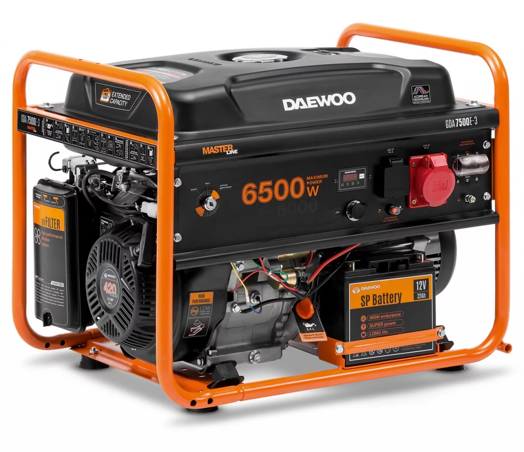 Бензиновый генератор Daewoo GDA 7500E-3
