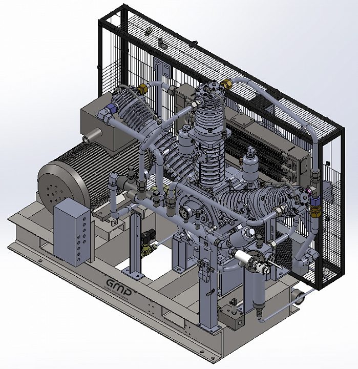Безмасляный дожимной компрессор для воздуха и азота GMP-HB-OFB 15/1-25